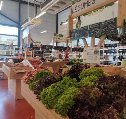 Etals salades magasin Terres Lyonnaises St-André-de-Corcy